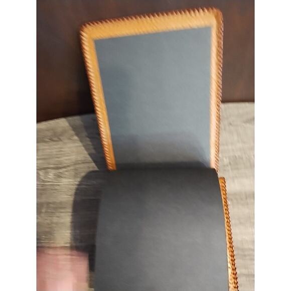 Vintage Hand Tooled Brown Leather Floral Floral Photo Album Scrapbook - Picture 3 of 8